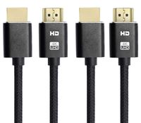 AAOTOKK HDMI 4K Cable 6 ft High Speed 18Gbps 4K 60Hz HDMI 2.0 Cable 4K HDR HDCP 2.2 3D 2160P 1080P Ethernet - Braided HDMI Cord Compatible with Laptop PC UHD TV Xbox PS4/3(1.8M/6ft-2 Pack)