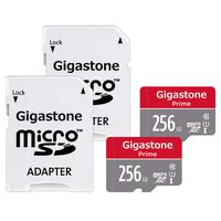 Gigastone 256GB 2-Pack Micro SD Card with Adapter, U1 C10 Class 10, Full HD Available, Micro SDXC UHS-I Memory Card