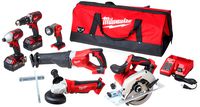 Milwaukee 2696-26 M18 Cordless LITHIUM-ION 6-Tool Combo Kit