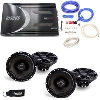 MB Quart Discus DSC4125 4-Channel Amp, Two Pairs of MB Quart Z-Series ZK1-116 6.5" 2-Way Coaxial Speakers & Wiring Kit