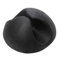 Rok Hardware Multipurpose Tiny Baby Silicone Cable Clip Grip Wire Cord Type USB Desk Wall Desktop Organizer Charger Holder Gift Ideas (10 Pack, Black)