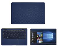 Decalrus - Protective Decal for Asus ZenBook 3 Deluxe UX490UA (14" Screen) Laptop Blue Carbon Fiber Skin case Cover wrap CFasusZenbkUx490_14Blue