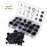 125PC Rubber Grommet Set 18 Sizes, Ring Gasket Rubber, Great Selection for a Variety of Uses (Planned and Unplanned) - Firewall Hole Plug Assortment Set Electrical Wire etc by Valchoose