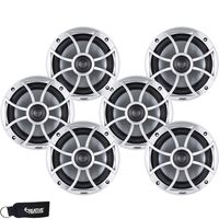 Wet Sounds - Three Pairs of XS-65i-S Silver Marine Grade 6.5" Speakers - 60 RMS 120 Max