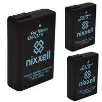 (3 Pack) Ultra High Capacity Nixxell Battery for Nikon EN-EL14 MH-24 Coolpix P7800, P7700, P7100, P7000, D5200, D5100, D3200,D3100 Digital SLR Camera