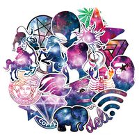 Cool Galaxy Animal Laptop Stickers Star Car Cartoon Water Bottle Vinyl Waterproof Cars Motorcycle Bicycle Skateboard Luggage Bumper Bomb Decal 36pcs Pack