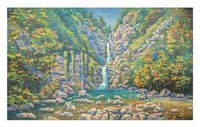 GugeABCmat Kitchen Mat,Print of Animal Figures in Different Positions Woodland,Easy Clean Low-Profile Heavy Duty Mats for Patio 42" W X 36" L,Pale Slate Blue Pale Vermilion Dark Taupe