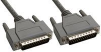 Amphenol CS-DSRHDB25MM-005 DB25 25-Pin D-Sub Cable, Reversible Hardware, Shielded, Male/Male, 5', Gray