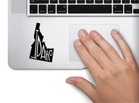 ExpressDecor State Name Idaho Keypad Computer Laptop Symbol Decal Family Love Car Truck Sticker Window (Black)