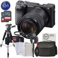 Sony a6400 Mirrorless Digital Camera Bundles (A6400 w/ 18-135mm Lens, Essential Kit)