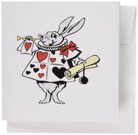 3dRose Set of 12 Greeting Cards, Rabbit from Alice in Wonderland (gc_100937_2)
