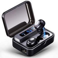 Wireless Earbuds Bluetooth Headphones Mini Bluetooth Earbuds Super Bass Wireless Headset with LED Power Display Charging Case, Built-in Microphone, Sport in-Ear Ear Buds with Charging Case