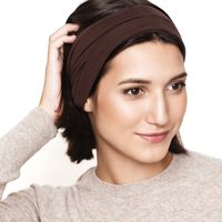BLOM Original Multi Style Headband. For Women Yoga Fashion Workout Running Athletic Travel. Wear Wide Turban Thick Knotted + More. Comfort Stretch & Versatility. (Café Noir)