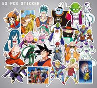 Dragon Ball Anime Cartoon Laptop Stickers Waterproof Skateboard Pad MacBook Car Snowboard Bicycle Luggage Decor (50pcs)