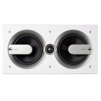 Jamo 60W 3-Way In-Wall 2X 5.5 Inch Speaker, White Paintable