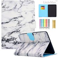 Kindle Fire 7 Case,LittleMax Ultra Slim PU Synthetic Leather Case Flip Stand [Magnetic Closure] Cover for Amazon Kindle Fire 7 5th Gen 2015 Version with 1 Free Stylus-02 Marble