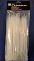 100 Pc. 8" White Cable Ties
