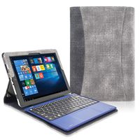 ACdream Case Fits 2018 RCA Cambio 10.1" W101SA23T1S / W101SA23T2, Multiple Angle Viewing with Pocket Business Cover Case for 10.1 inch RCA Cambio 2-in-1 Window Tablet with Kickstand, Grey