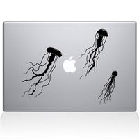 The Decal Guru Jellyfish MacBook Decal Vinyl Sticker - 12" MacBook - Black (1108-MAC-12M-BLA)