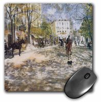 3dRose LLC 8 x 8 x 0.25 Inches Boulevard in Paris by Jean Francois Raffaelli, Mouse Pad (Mp_127351_1)