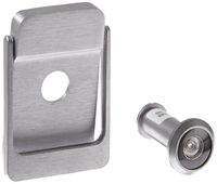 Door Knocker w/Viewer, Satin Chrome