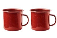 Asobu Happy Trails Classic Country Camper Coffee and Tea Mug (Red 2 Pack)