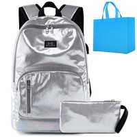 Girls School Backpack Elementary School Bookbags for Kids Lightweight School Bag for Girls Laptop Backpack with USB 2 in 1 Sets with Pencil Bag