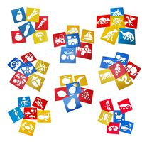 Tosnail 48 Pieces Plastic Drawing Painting Stencil Templates for Kids Crafts - Washable Template for School Projects - Random Colors