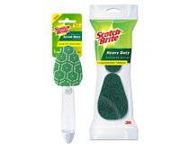 Scotch-Brite Heavy-Duty Scrub Dots Soap Dispensing Dishwand, bundle with Heavy-Duty Dishwand Refill Heads, 2 Count, Single Pack