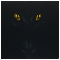 3dRose Image of Close Up of Black Dragon Face with Yellow Eyes Mouse Pad (mp_171636_1)