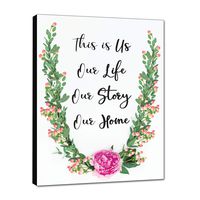 LACOFFIO This is Us Our Life Our Story Our Home 9"x 12" Wall Art Décor Plaque Housewarming Gift Idea