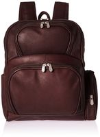 Piel Leather Half-Moon Laptop Backpack, Chocolate