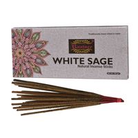 raajsee White Sage Incense Sticks 100 GMS Pack- 100% Pure Organic Natural Hand Rolled Free from Chemicals-No Dipping -Perfect for Church,Aroma Therapy,Relaxation,Meditation,Positivity,Healing