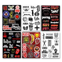 Laptop Stickers 92pcs Assorted Punk Rock Music Band Vinyl Laptop Car Bumper Stickers 6 Pack