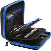 BRENDO Carrying Case for Nintendo 2DS with 24 Game Storage Holders, Fits Charger - Black/Blue