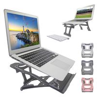 Muse Aluminum Transformable Laptop Stand, Convertible Laptop Riser Ventilated Notebook Holder Stand Compatible with MacBook Air/Pro Dell XPS HP Lenovo etc. for 10-17"Laptop Computer(Dark Gray)