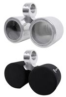 Rockville DMAC65S Dual 6.5" Polished Aluminum Wakeboard Tower Speaker Pods+Cover