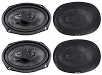 4 American Bass SQ 6.9 6x9 100w RMS Car Audio Speakers with Neo Swivel Tweeters