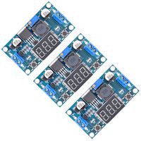 Valefod 3 Pack LM2596 DC to DC Voltage Regulator 4-40V to 1.5-35V Buck Converter with LED Display