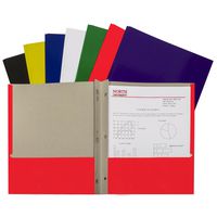 C-Line Recycled Two-Pocket Paper Portfolio with Prongs, 1 Case of 100 Folders, Assorted Colors (05320-100)