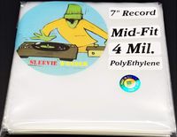 25 Outer Sleeves for 45rpm 7" Vinyl Records ~ Mid Fit 4mil PolyEthylene Plastic 4 Mil. Poly Bag Covers for 45s (+1 Free dj Magnet)
