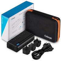 Odoga Voltage Converter 220V to 110V Travel Adapter with 4 USB Ports 3 AC Outlets and UK/Europe/AUS International Travel Plugs for More Than 150 Countries