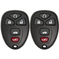 Keyless2Go Keyless Entry Car Key Replacement for Vehicles That Use 5 Button OUC60270 OUC60221, Self-programming - 2 Pack