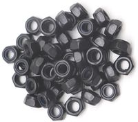 binifiMux 50Pcs M5 X 0.8MM Black Zinc Plated Nylon Lock Nuts Inserted Hex Self Clinching Nuts