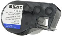 Brady M-126-461 Polyester B-461 Black on White/Clear Label Maker Cartridge, 1-51/64" Width x 19/32" Height, For BMP51/BMP53 Printers