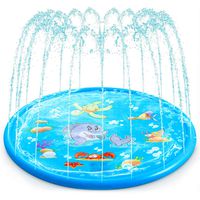 Water Baby Water Sprinkler Pad for Kids, Upgraded 68' Summer Outdoor Water Toys Wading Pool Splash Play Mat for Toddlers Baby, Outside Water Play Mat for 1-12 Years Old Children Boys Girls