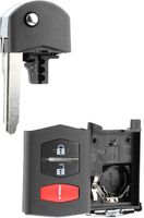 KeylessOption Keyless Entry Remote Key Fob Shell Case Button Pad Flip Key Cover Housing For Mazda