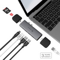 ADAM elements CASA Hub 10E - Modular 10-in-2 Hub for MacBook Pro - USB 3.1 Ports, HDMI 4K@60Hz, Thunderbolt 3 Port with USB-C PD up to 100W - Incl. Modules for SD/MicroSD, Ethernet, USB 3.1