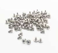 100PCS M2.5 X 5MM Nickel Plating Round Head PC Mounting Computer Screws,PC Case Hard Drive Motherboard Mounting ScrewsComputer Case Fixed