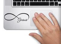Infinity Jesus Symbol Decal Funny Laptop Skin MacBook Trackpad Keypad Sticker Window